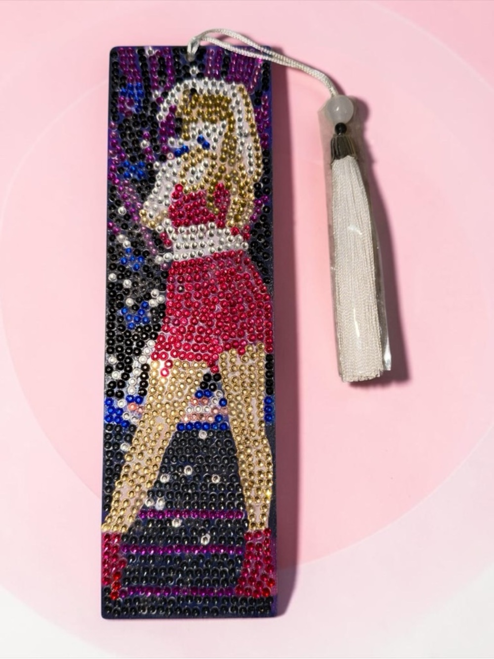 Taylor Swift Rhinestone Bookmark with Tassel